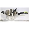 Image 1 : STAINLESS STEEL POT WITH DOUBLE HANDLE SET UP