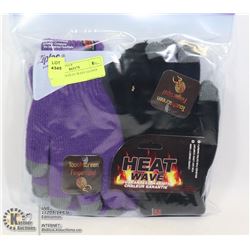 2PK LADIES HEAT WAVE GLOVES