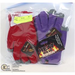 2PK LADIES HEAT WAVE GLOVES