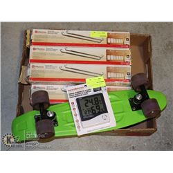 FLAT W/ HANGER BARS AND MINI SKATEBOARD