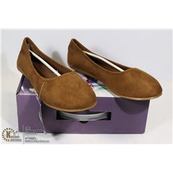 WOMEN'S MICROFIBRE BALLET SLIPPER CHESTNUT