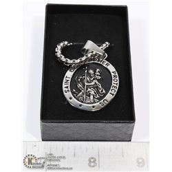 SAINT CHRISTOPHER PENDANT WITH 24" CHAIN