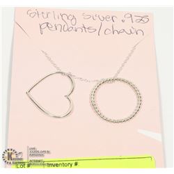 STERLING SILVER .925 PENDANTS/CHAIN