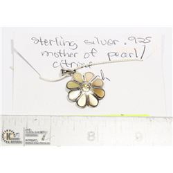 STERLING SILVER .925 GEM PENDANT 1 INCH