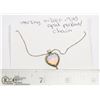 Image 1 : STERLING SILVER .925 OPAL PENDANT/CHAIN