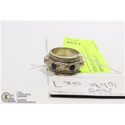 STERLING SILVER .925 IOLITE SPINNER RING SZ 7