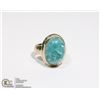 Image 1 : STERLING SILVER .925 AQUAMARINE RING SZ 7
