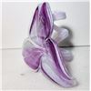 Image 1 : 27)  MURANO GLASS MAUVE AND WHITE