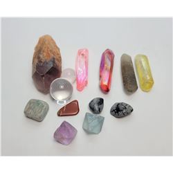4) LOT OF 13 CHAKRA HEALING STONES:  ROCK
