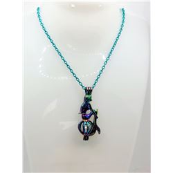 20)  RAINBOW HEMMATITE MERMAID PENDANT