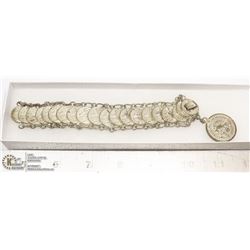 1950'S MEXICO COIN LINK BRACELET
