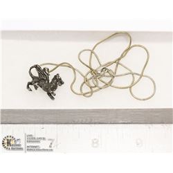 STERLING SILVER NECKLACE WITH DRAGON PENDANT