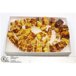 LARGE 106G YELLOW AMBER NECKLACE 30''