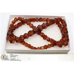 28'' POLISHED RED AMBER NECKLACE 53G