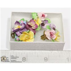 VINTAGE COSTUME PORCELAIN PAINTED SET