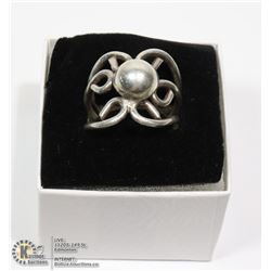 LARGE STERLING SILVER RING 2CM WIDE