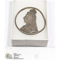 1887 ANTIQUE CUT VICTORIA SILVER PENDANT