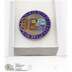 1689 ANTIQUE .925 ENAMELED SILVER BROOCH