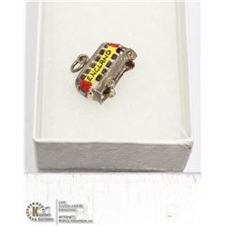 .925 SILVER VINTAGE LONDON BUS PENDANT CHARM