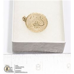 LARGE 10K GOLD SCORPIO PENDANT 2CM
