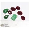 Image 1 : #110-RUBY/EMERALD GEMSTONES 80.25ct