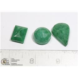 #114-GREEN EMERALD GEMSTONES 72.00ct