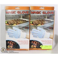 TWO UNCLAIMED MAGIC GLOVE OVEN MITS