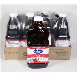 CASE OF 8 OCEAN SPRAY CRANBERRY COCKTAIL JUICE