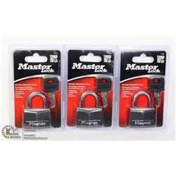 LOT OF THREE NEW MASTERLOCKS