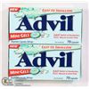 Image 1 : TWO BOTTLES OF ADVIL MINI-GELS PAIN RELIEVER
