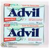 Image 1 : TWO BOTTLES OF ADVIL MINI-GELS PAIN RELIEVER