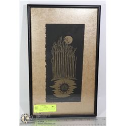 ORIGINAL INUIT ART "SOLAR SCAPE- 1998- ARTIST