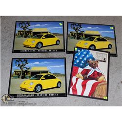 FOUR METAL WALL ART PIECES