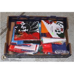 LARGE FLAT OF ASSORTED FLAGS