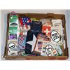 Image 1 : LARGE FLAT OF ASSORTED STICKERS, FLAGS,
