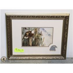 FRAMED EAGLE ART PRINT