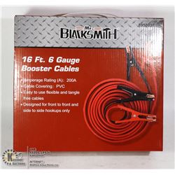 NEW 16' 6 GAUGE BOOSTER CABLES
