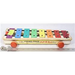 VINTAGE 1964 WOOD AND METAL FISHER PRICE