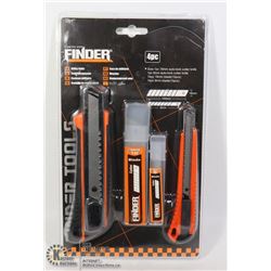 NEW 4PC UTILITY KNIFE SET (2 KNIVES, 2 REPLACEMENT
