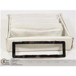 BOX OF LONG HOLLOW BELT BUCKLES