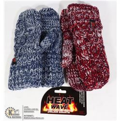 2PK LADIES HEAT WAVE MITTENS