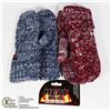 Image 1 : 2PK LADIES HEAT WAVE MITTENS
