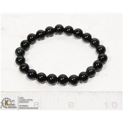 UNCLAIMED RAINBOW BLACK OBSIDIAN BRACELET