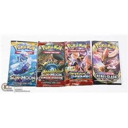 X4 VARIOUS POKEMON NEW BOOSTER PACKS