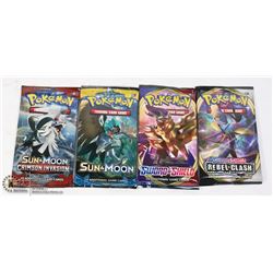 X4 VARIOUS POKEMON NEW BOOSTER PACKS