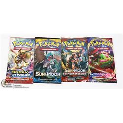 X4 VARIOUS POKEMON NEW BOOSTER PACKS