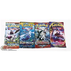 X4 VARIOUS POKEMON NEW BOOSTER PACKS