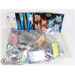 COLLECTORS LOT POKEMON DICE, COINS, STICKERS