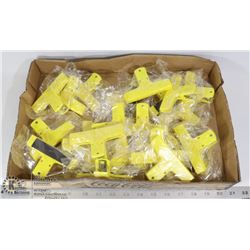 BOX OF YELLOW CLIPS WITH MAGNETS