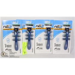 4 NEW PACKS OF BIC LEX 2 HYBRID DISPOSABLE RAZORS